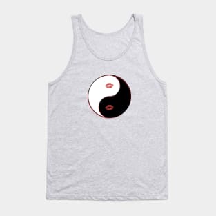 yin yang balance harmony design eastern philosophy lips Tank Top